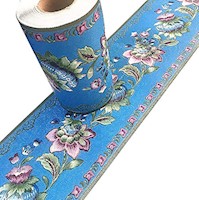 cenefa de papel pintado autoadhesivo diseño de farol azul
